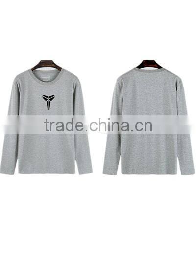 custom logo printing Casual round neck 100% cotton custom long sleeve man tshirt