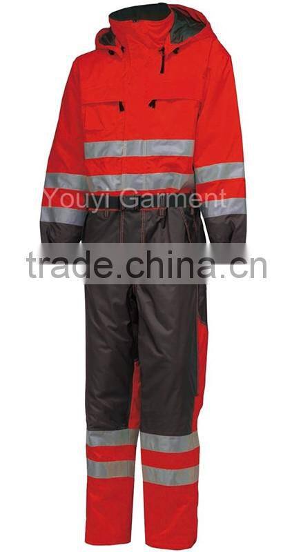 Hi Vis Waterproof Suit With Hood