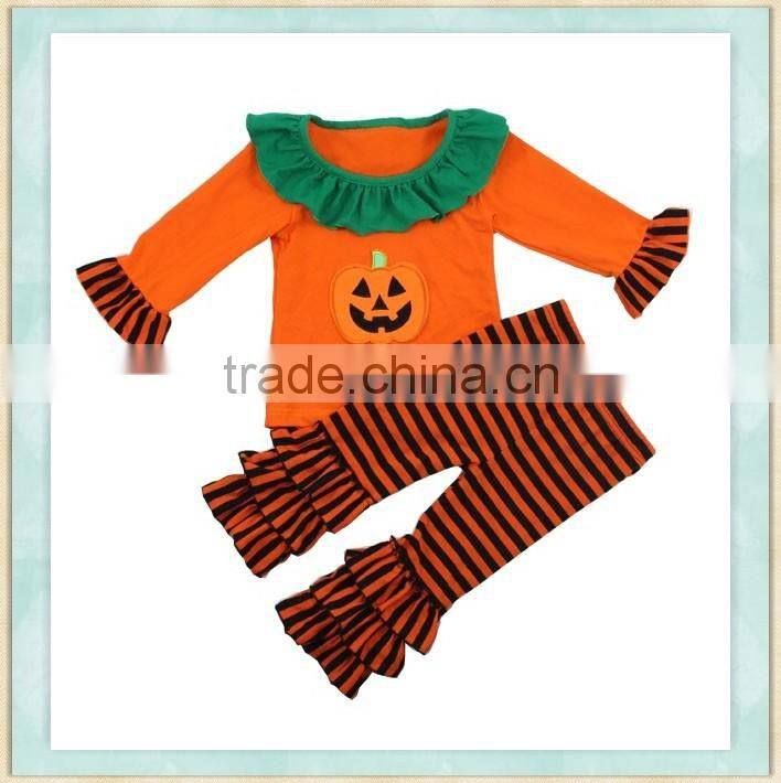 Thanksgiving Day Turkey child outfit 2016 wholesale boutique fall clothing childrenTurkey top and Turkey monogram Dress sets