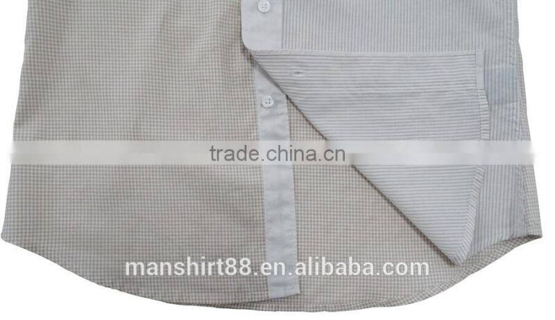 Latest shirt designs fashional Linen&Cotton special contrast slim fit shirts for men