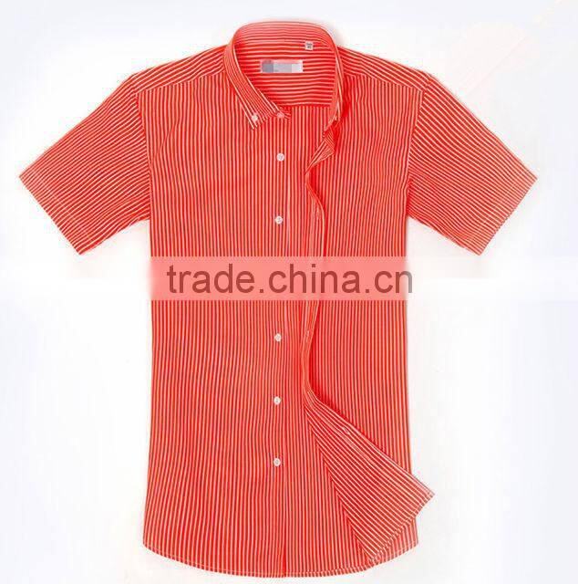 Latest design yellow stripe cotton Italian men casual shirt
