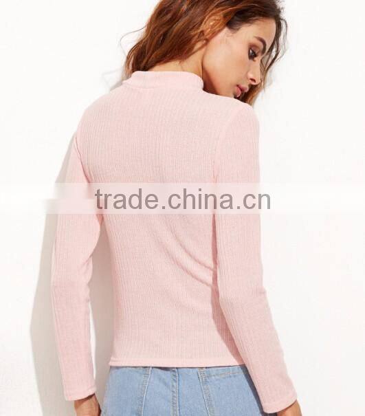 Latest Designs V-Neck Collar Woolen sweater For Ladies