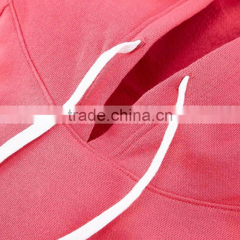 short sleeves pullover pink sweatshirt with hood