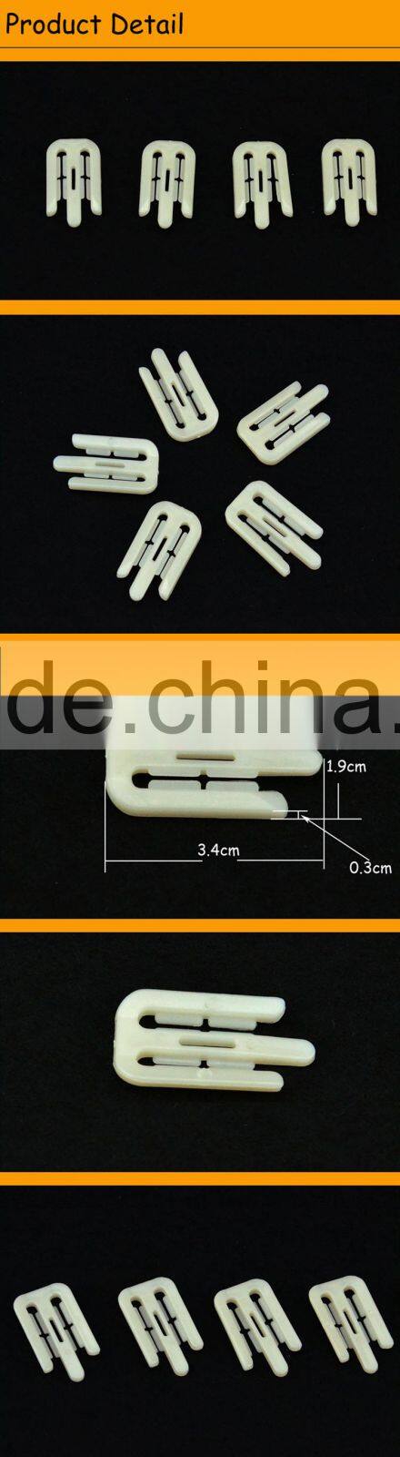 W Shape Milk White Packing Plastic Clips for Garment