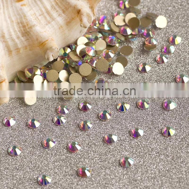 Flat back rhinestones in bulk 2058 non hotfix Crystal AB of different sizes