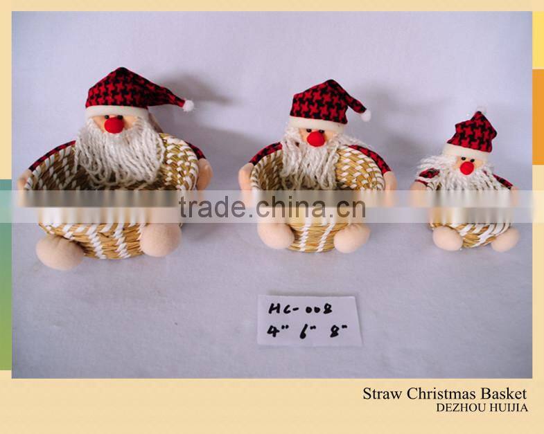 Handmade cheap wicker basket Christmas crafts