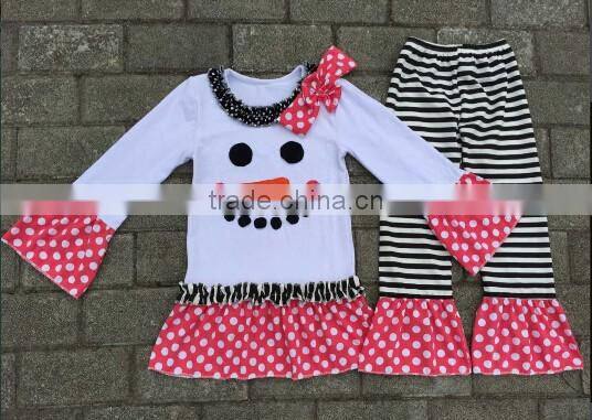 Children clothing 2016 winter pajamas kids t-shirt suit kids clothes girls dress cotton outfits baby boutique wholesale