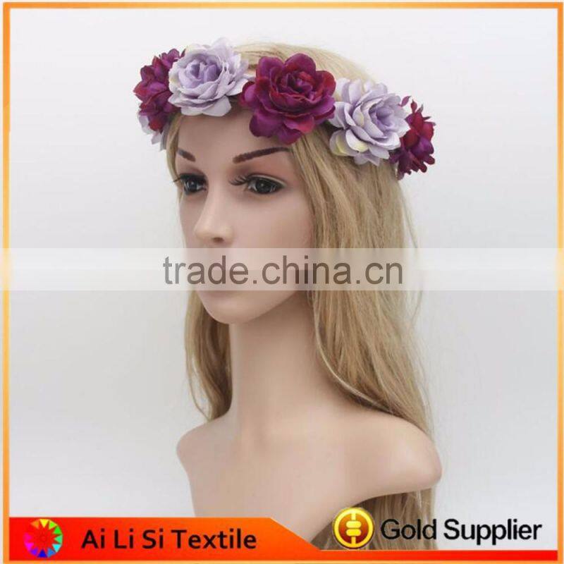 Bride floral elastic headband, paper flower beautiful hairbands