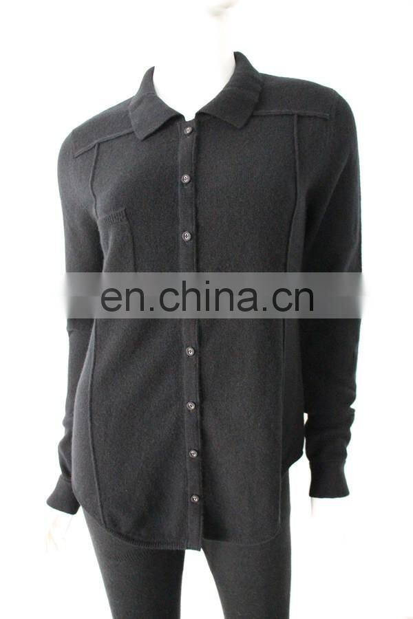 Hot sale 12gg women pure cashmere cardigan with pockets