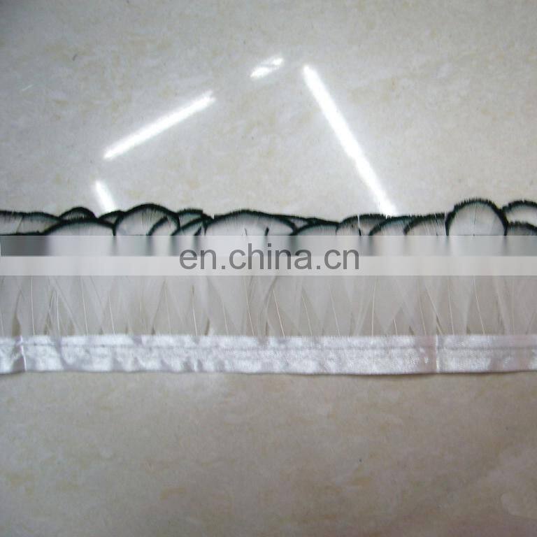 Garment ornament Largo zona plumas red feather collar strip MW-0185