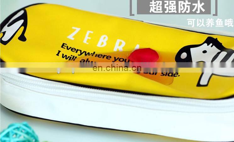 Waterproof plastic pencil box with zipper