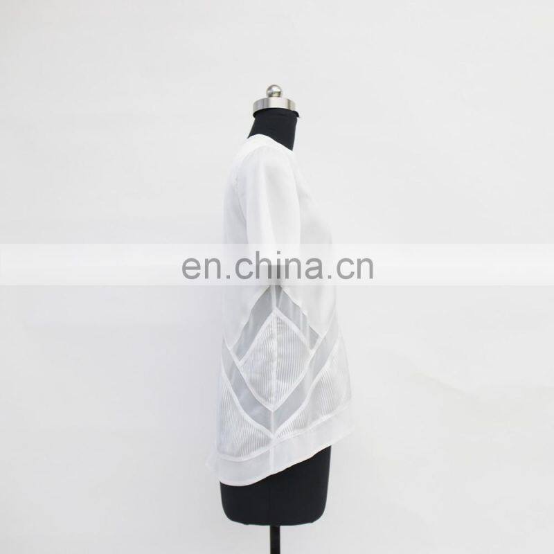 women cheap summer transparent casual geometry T-shirt