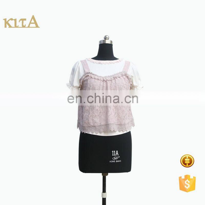 lace two piece latest design lace tops and blouse for lovely girls
