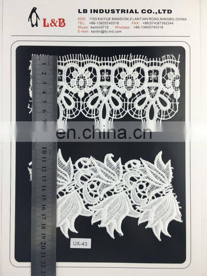 fashion 2016 milk silk embroidery lace trimmings fancy embroidery lace trim,embroidered bridal lace trim