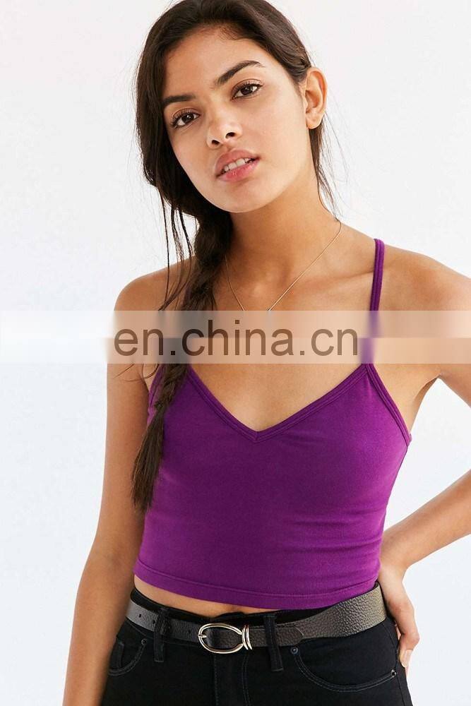 Many colors avaliable plain halter neck crochet back sleeveless crop top for women