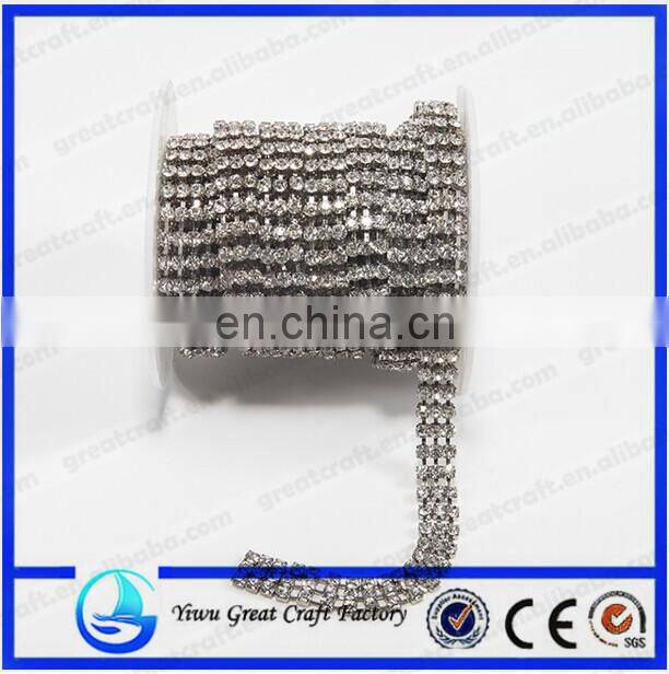 wholesale strass crystal rhinestone cup chain trimming close cup chain