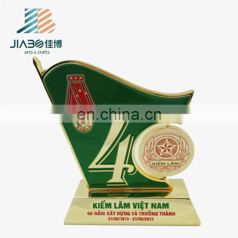 high quality blue colors paint metal trophy cup