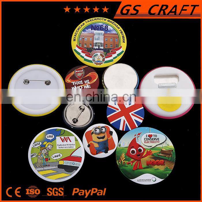 Wholesale OEM logo tin badge pin button badge