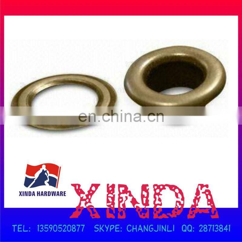 Metal Garment Eyelets for Jeans, Bags and Shoes, Measures 7 to 22mm, Made of Antique Brass Color