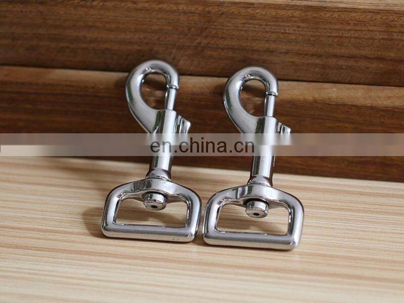 Wholesale metal swivel clasp hooks metal D ring hooks for bag handles