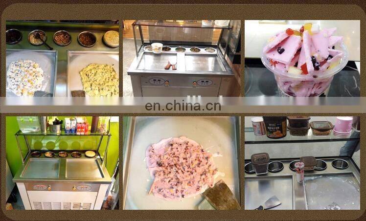 Thailand Square Pan Round Circle Pan Ice Cream Roll Machine Ice Cream Roll Making Machine