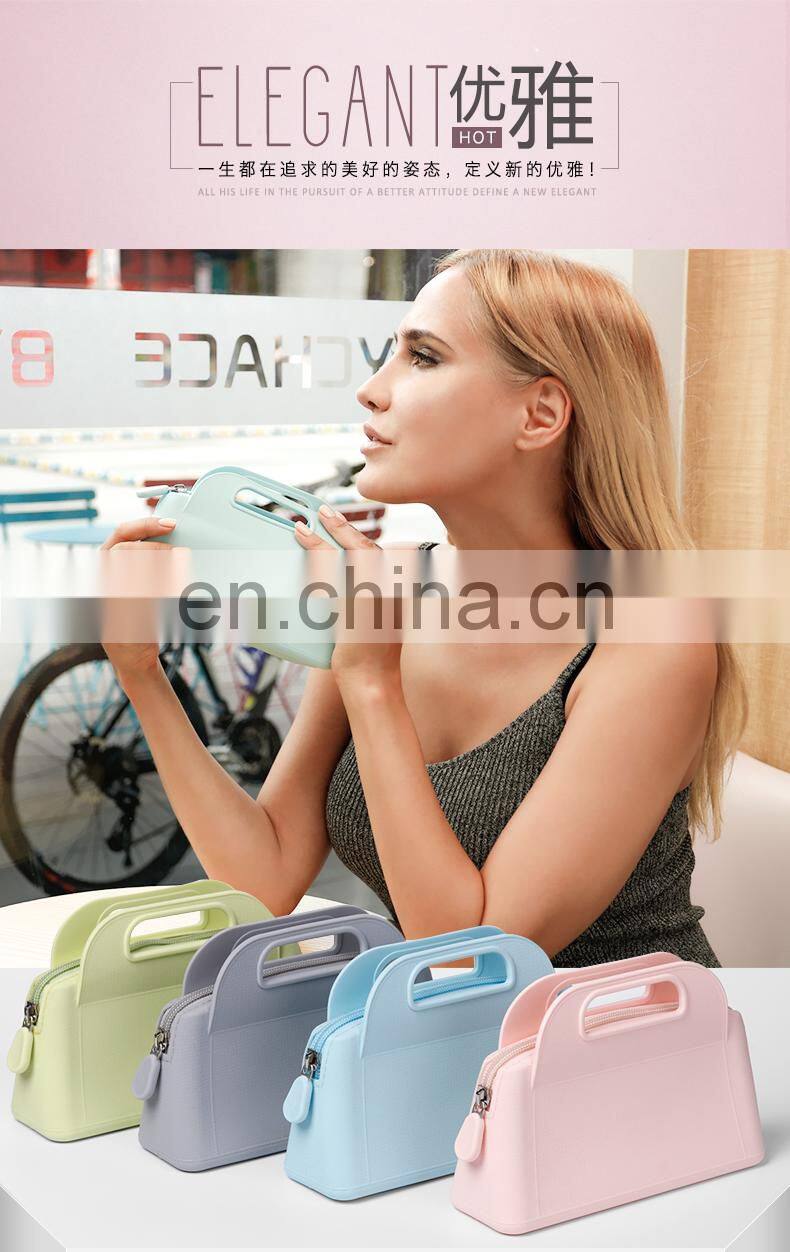 OEM Women Clutch Party Purse Handbags Wholesale Waterproof Silicone Rubber Zipper Wallet