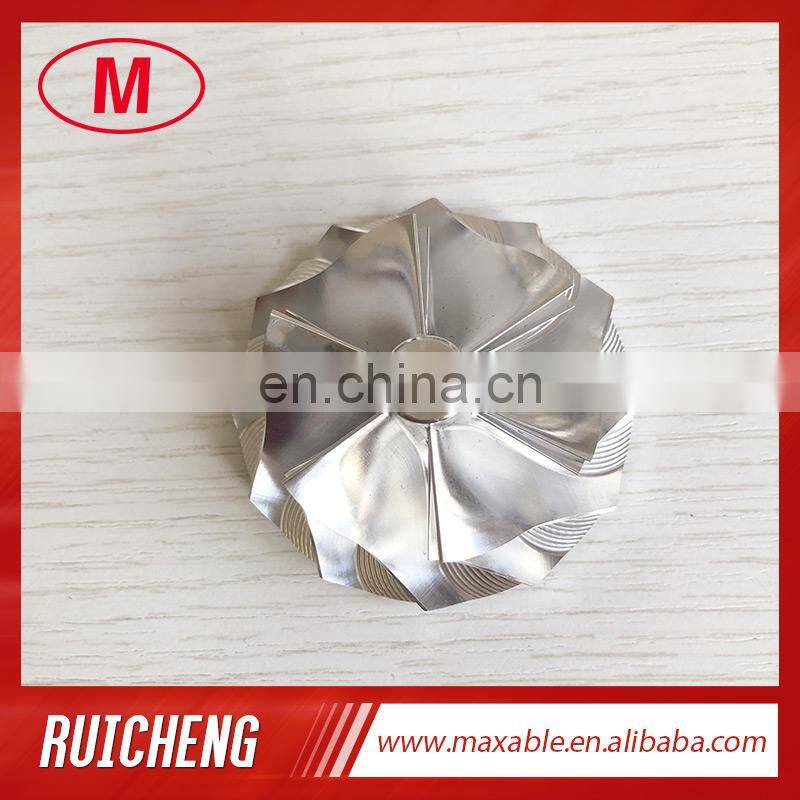 TD04HL 43.75/57.25mm 6+6 blades Turbocharger milling/aluminum 2618/billet compressor wheel