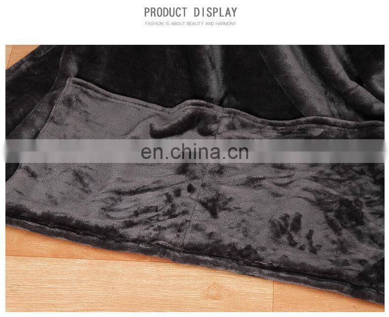 Multifunctional Coral Fleece Blanket For Travel With Pouch