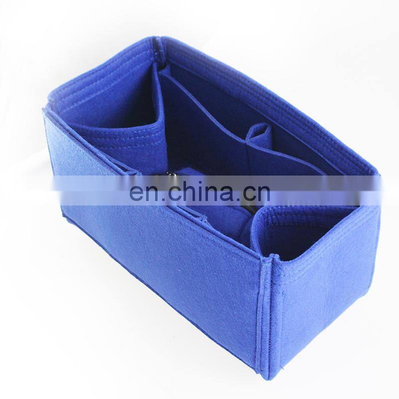 felt cosmetic purse insert bag organizer, travel makeup bag in bag tidy pouch
