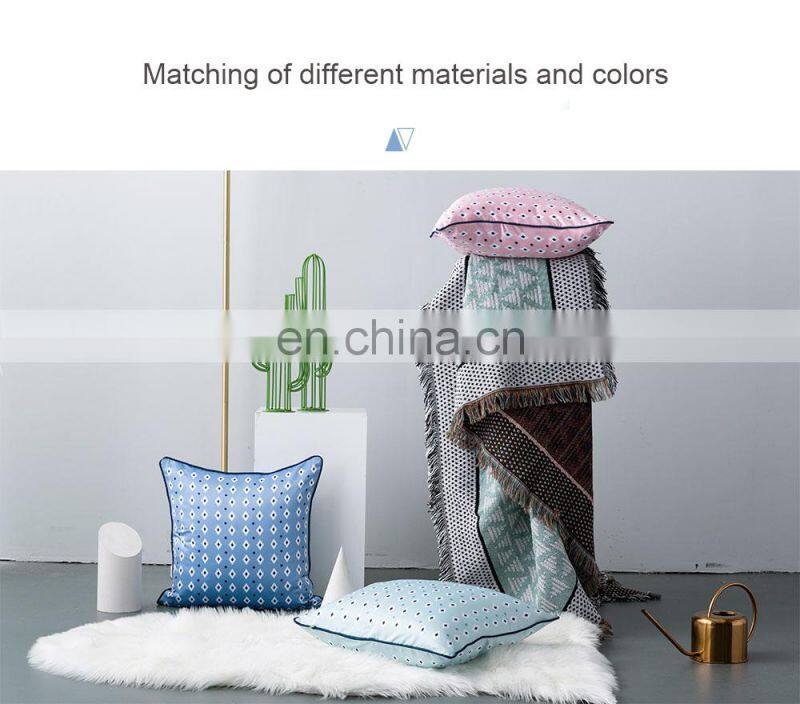 RAWHOUSE Wholesale price satin geometric pillowcase 45*45cm cushion covers set