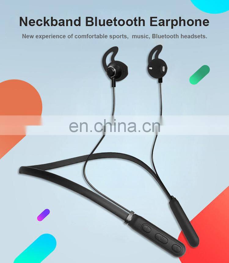 manufacture neckband sports good quality bluetooth stereo wireless magnetic earphone