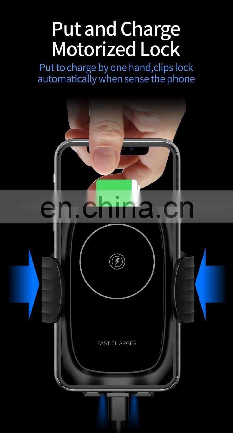 Hot Selling Mobile Phone Accessories Universal Car Phone Holder QI 15W Fast Wireless Charger