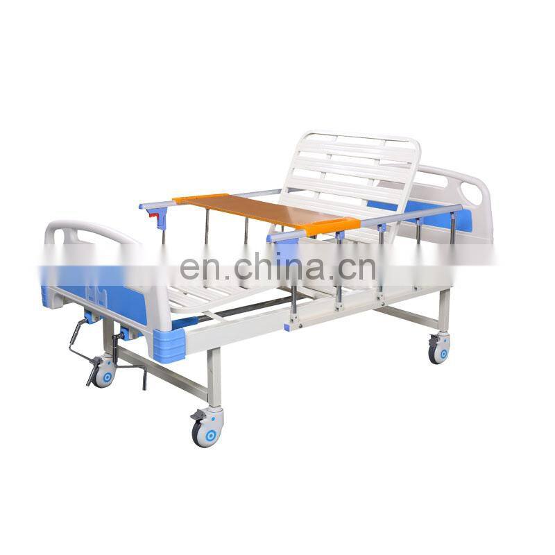 Factory Price Movable 2 Cranks Manual Folding Hospital Bed,Patient Bed,Medical Bed