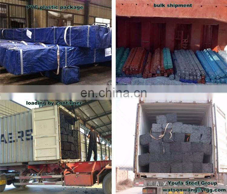 ASTM A500 hot dipped galvanized tube 1 inch square iron pipe gi hollow section