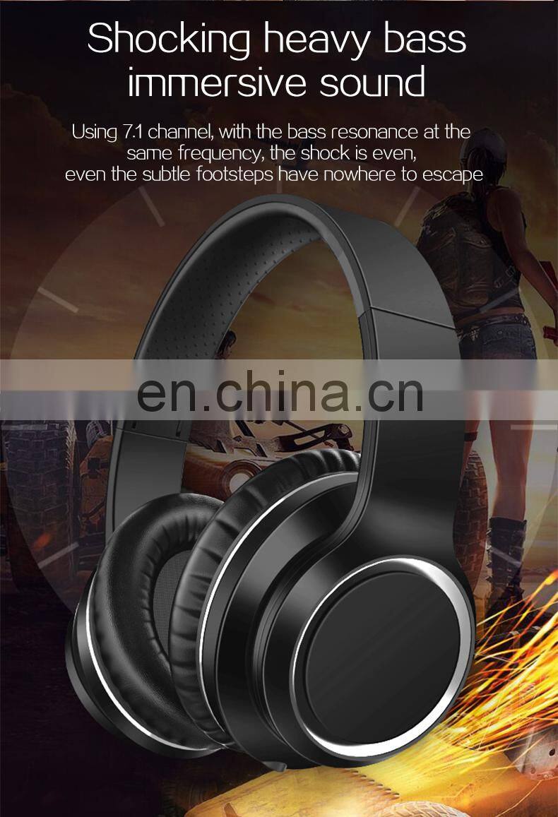 2021 Amazon Best Sell Wireless Noise Cancelling Bt Headband Cheaper Sports Stereo Headset Foldable Deep Bass Earphones Headphone
