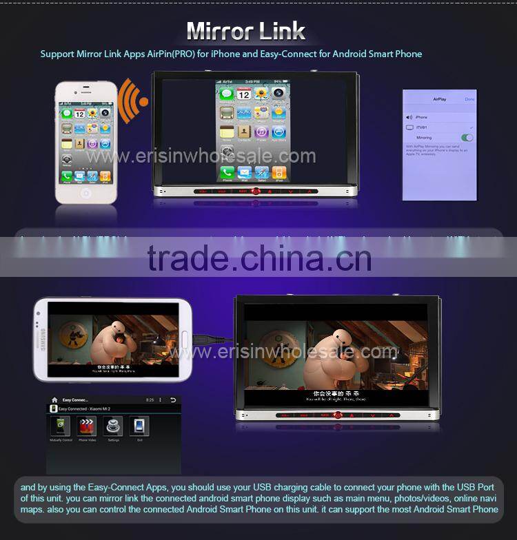 Erisin ES2007A 7" Android 4.4.4 2 Din Car Multimedia Player with GPS