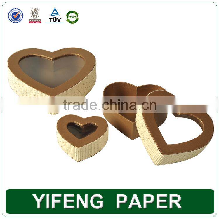 Customized empty pink cardboard paper gifts homemade chocolate gift box