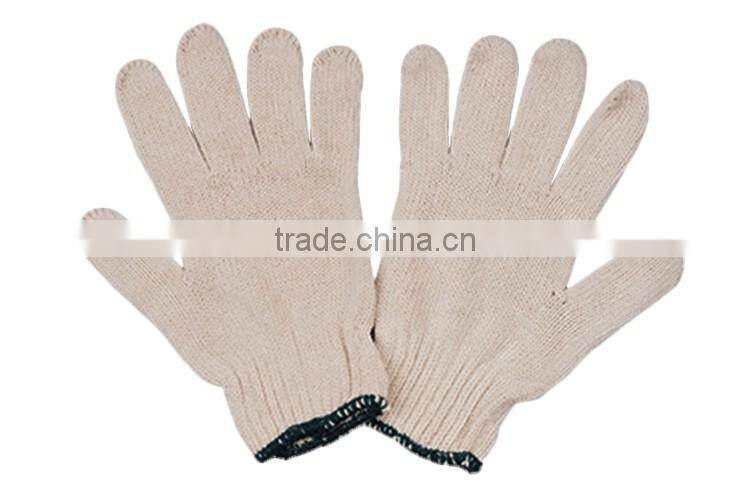 White Cotton Knitted Gloves Work Gloves LG067