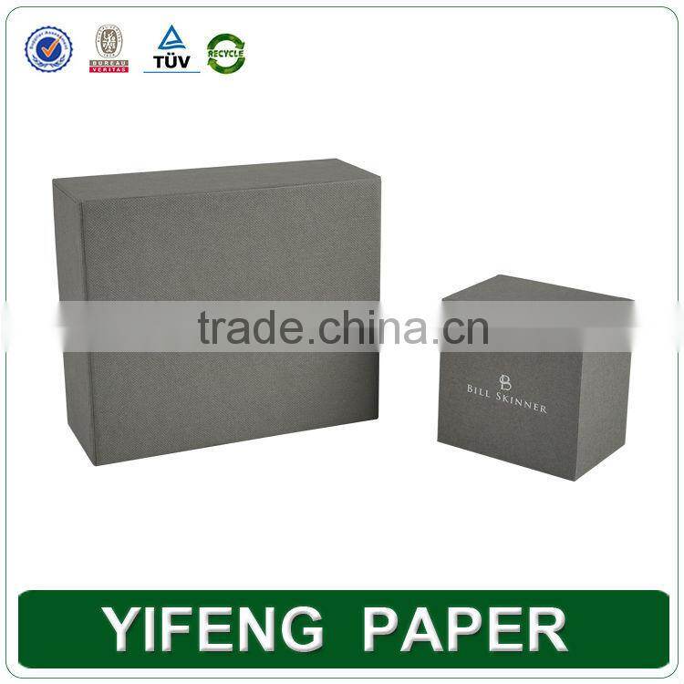 Yifeng 100% quanlity wholesale luxury square brown cardboard packaging paper jewellery watch gift custom box