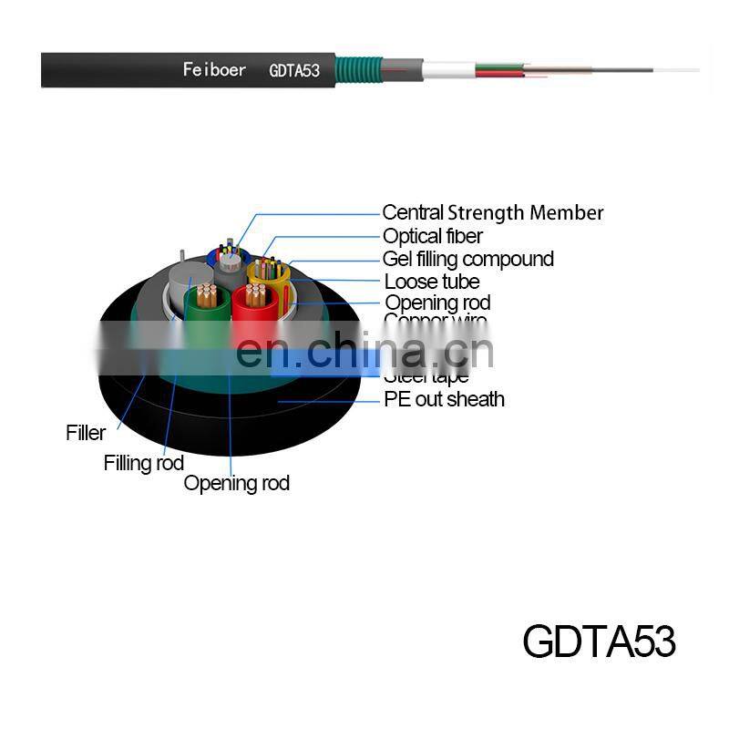GDTA GDTS GDTA53 6 core multimode g652 g.657b3 armoured port 8 poe ubnt ubiquiti ofc underwater fiber optic cable