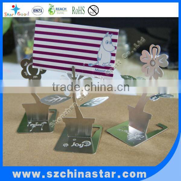 Big flat metal nickel plated steel assorted animal shaped paper clip