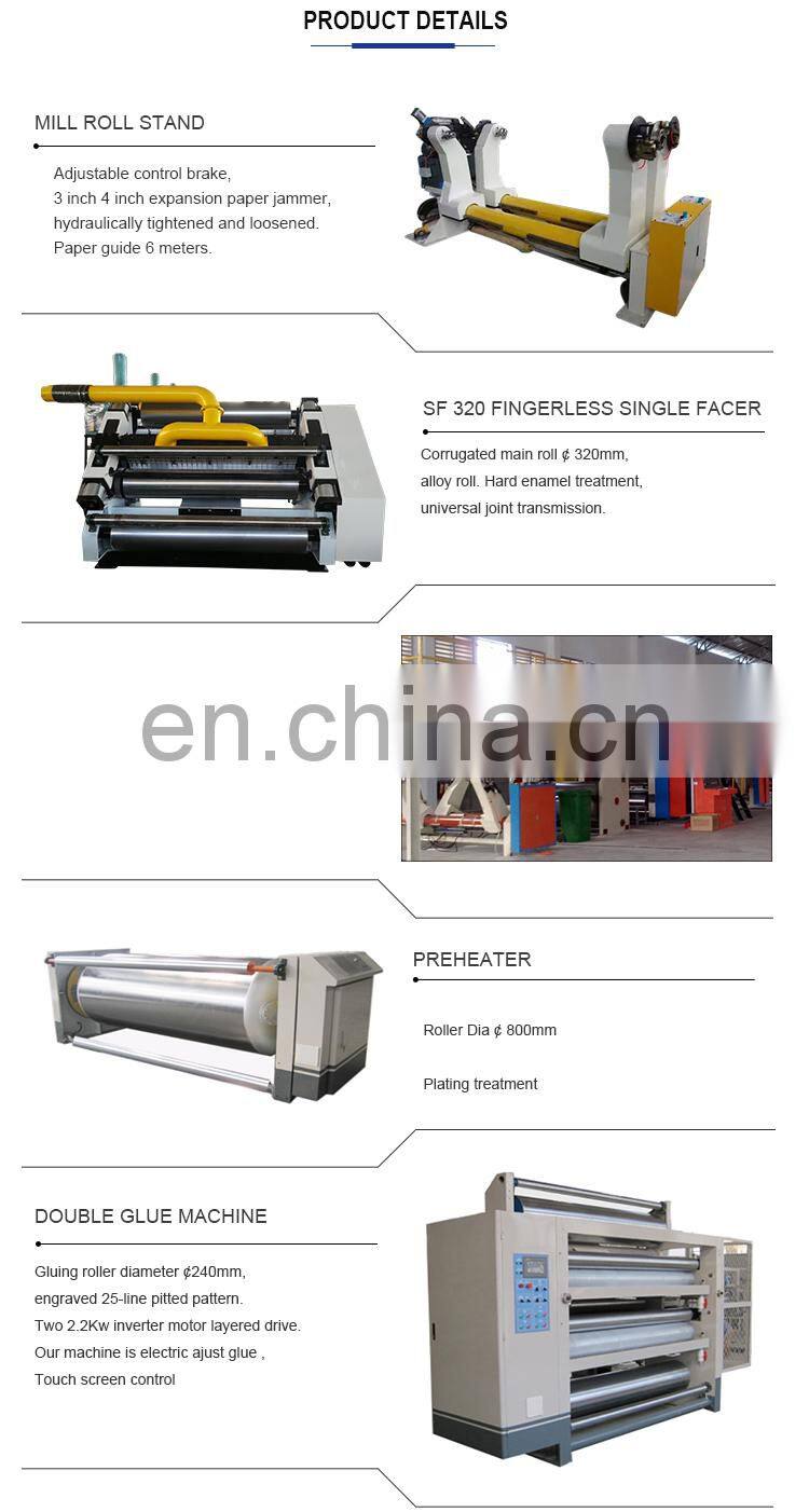Automatic corrugated cardboard production line