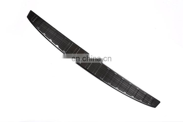 Black Stainless Outside Rear Tail Door Sill Scuff Threshold Protector Cover Plate For Land Rover Discovery 5 L462 2017 2018 LR5