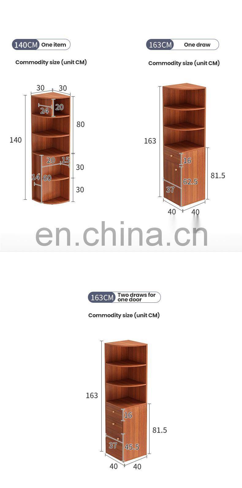 Home modern design Multifunctional furniture Quality Corner Cabinet Living Room Solid Wood Corner Cabinet