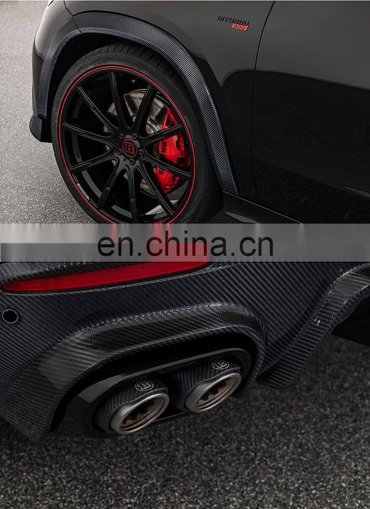 Runde BRA-BUS 800 Style Carbon Fiber For Mercedes-Benz GLS 63 W167 Body Kit Front Lip Rear Lip Wheel Eyebrow Exhaust Wind Knife