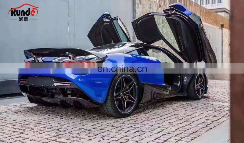 Runde TOPCA Style Carbon Fiber And Fiberglass Material Bumper Engine Hood Body Kits For 2017-2019 Mclaren 720s Upgrade
