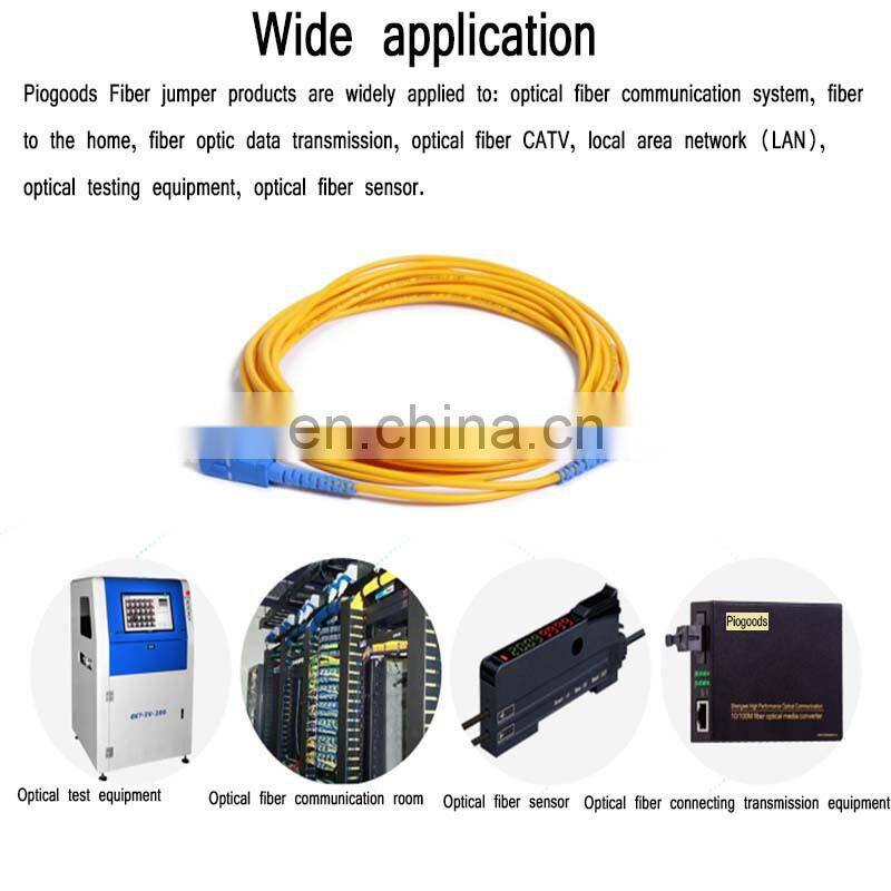 SC single mode Corning fiber 5 steps polished fiber optic patch cord
