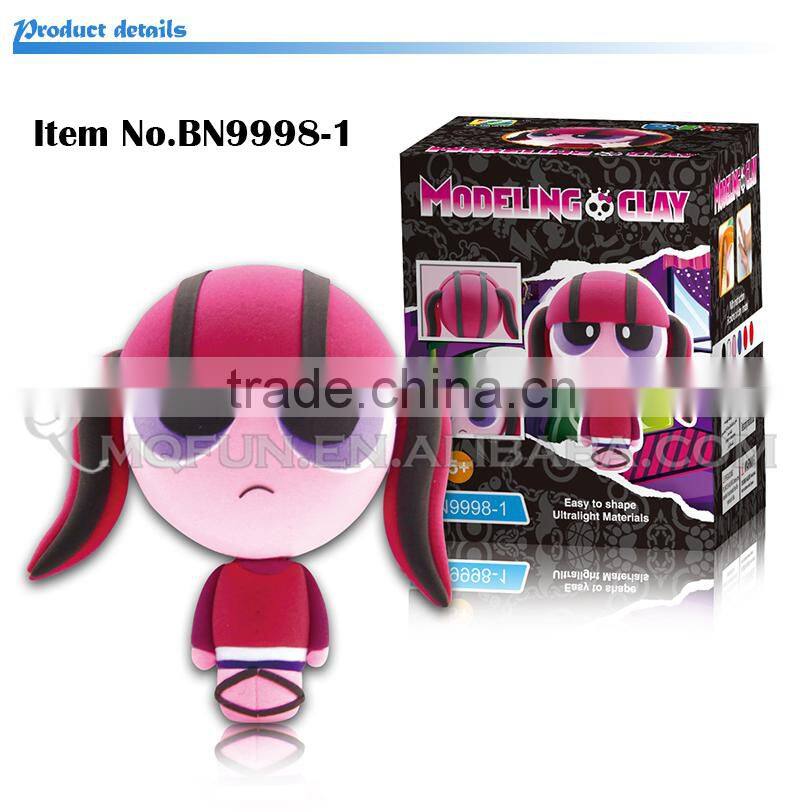 Mini Qute Bonnie kawaii American girl fashion dolls DIY cartoon model building block plasticine clay educational toy NO.BN9998-1