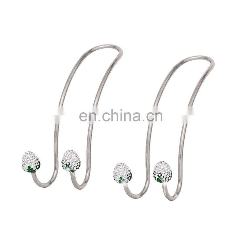 2pcs Stainless Steel car Hanger For Bags Universal Seat Headrest Rhinestones Auto Hooks Car Hangers Bling Interior
