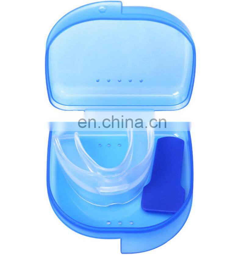 Silicone Sleeping Mouth Guard Stop Teeth Grinding Anti Snoring Bruxism Sleeping Aid Mouthguard with Case Box Health Care